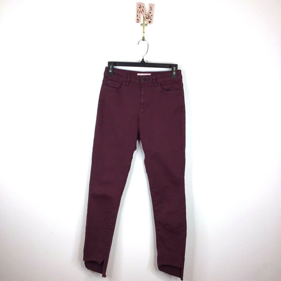 DL1961 Chrissy Trimtone Skinny Rouge Noir Jeans - Picture 4 of 12